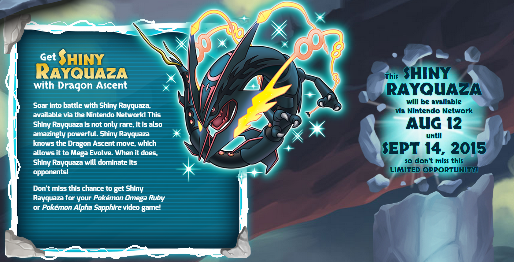 Receive a Shiny Rayquaza in Pokemon Omega Ruby and Alpha Sapphire - IGN