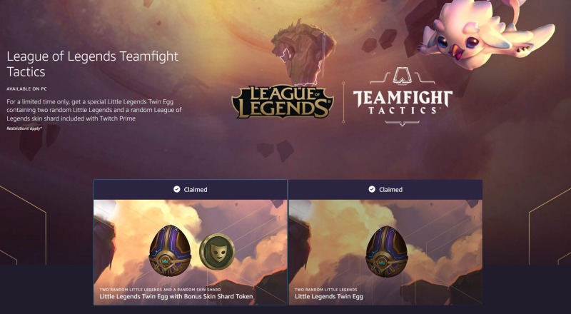 Snag free League of Legends Twitch Prime loot this month